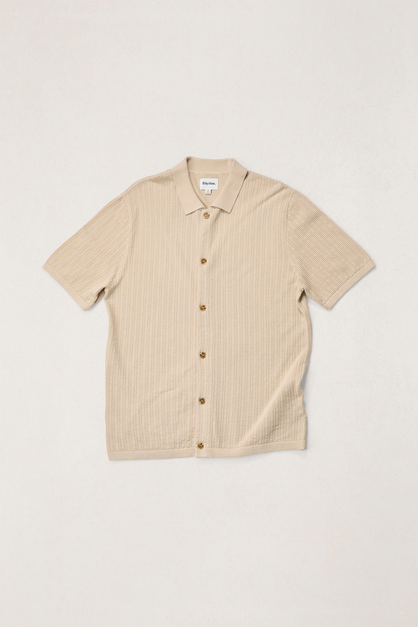 限定Sale CITYSHOP MESH KNITTING SHIRT Textured Knit Ss Shirt Stone – Rhythm US