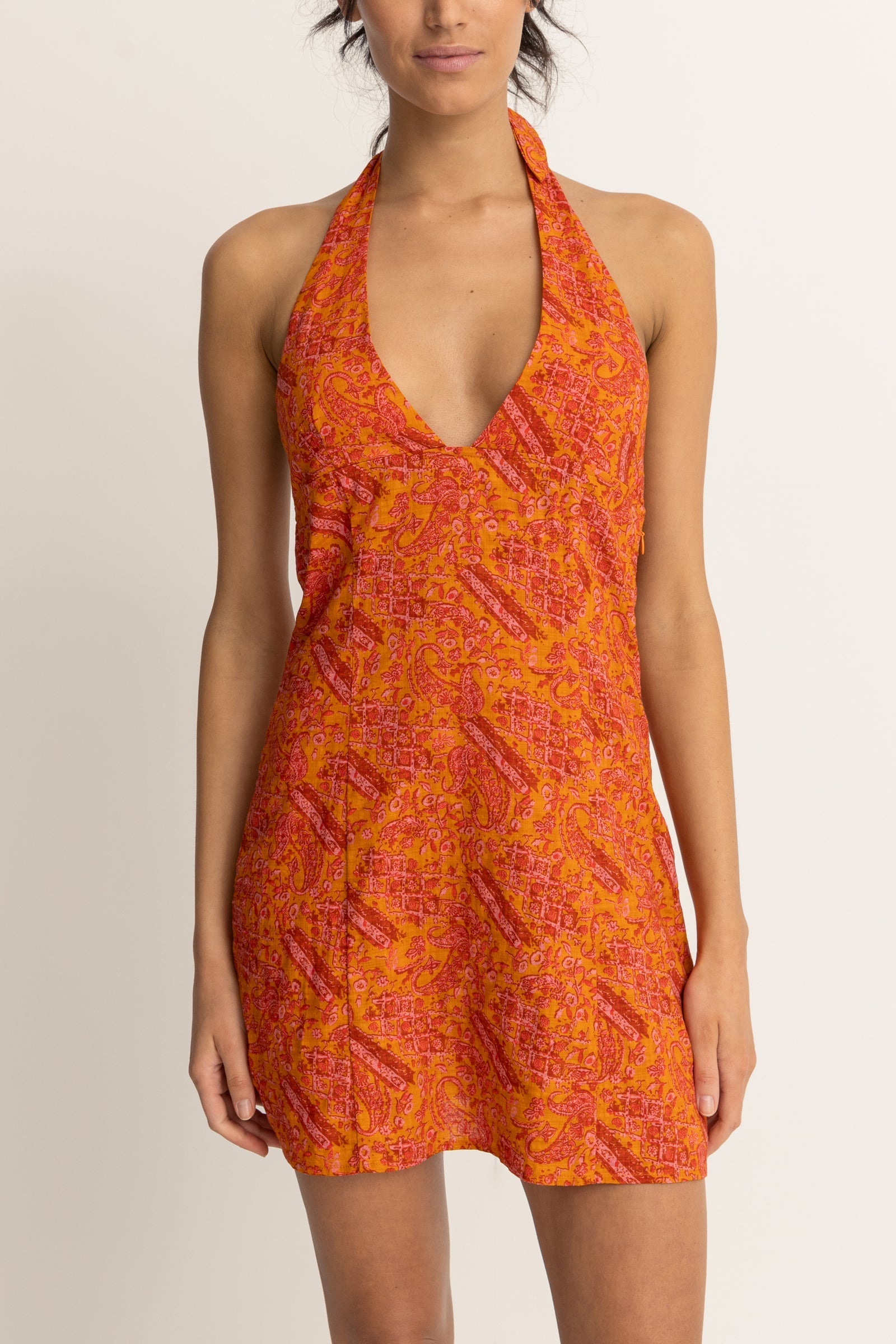 Paisley halter dress best sale