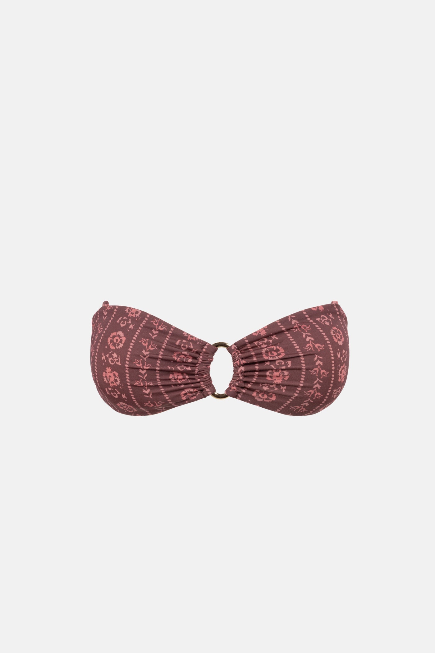 Vintage Floral Bandeau Top Burgundy – Rhythm US