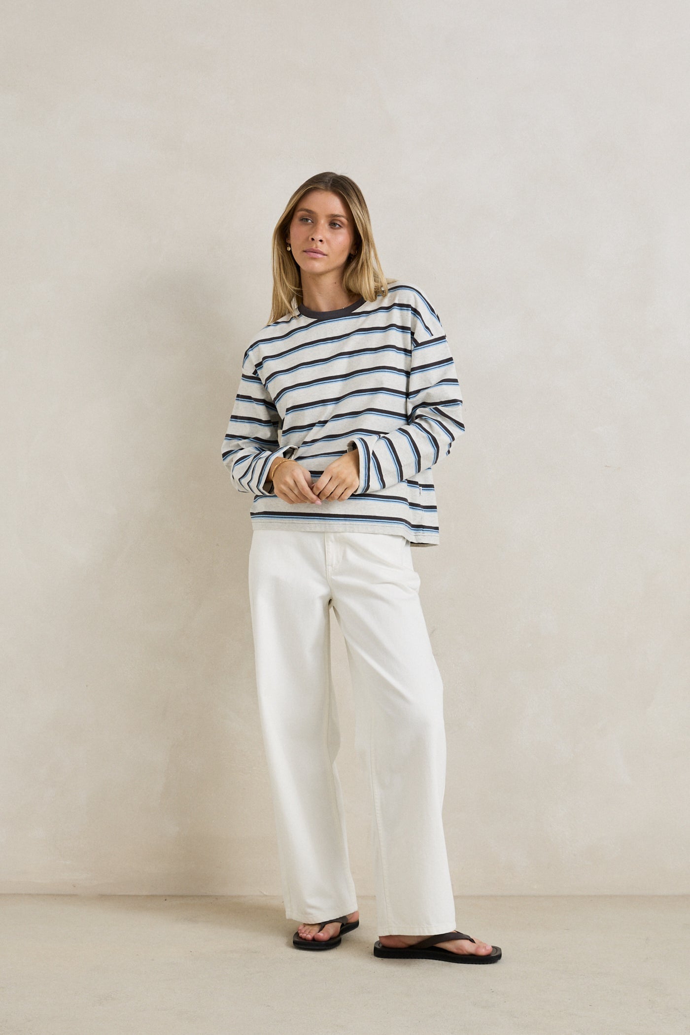 Porto Stripe Long Sleeve Grey – Rhythm US