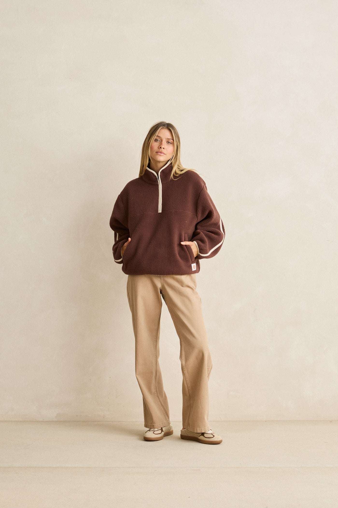 Camp Half Zip Sherpa Pullover Cafe – Rhythm US