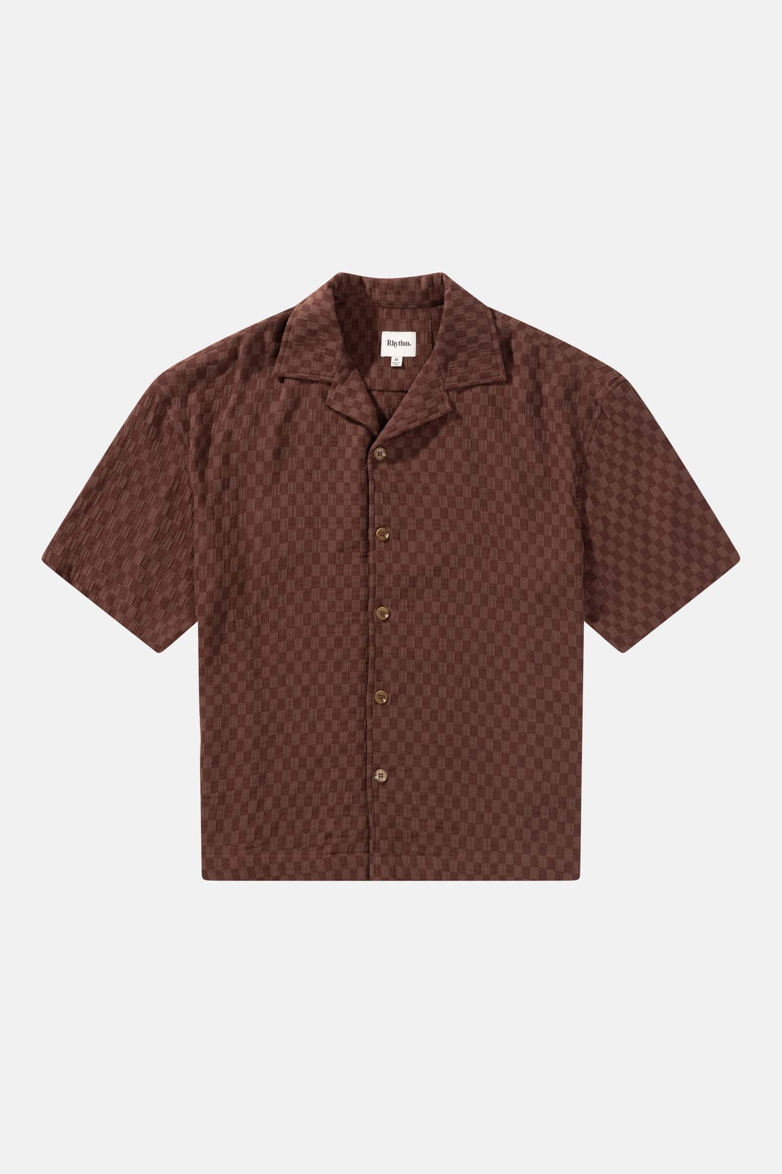 Relaxed Texture Ss Shirt Chocolate – Rhythm US