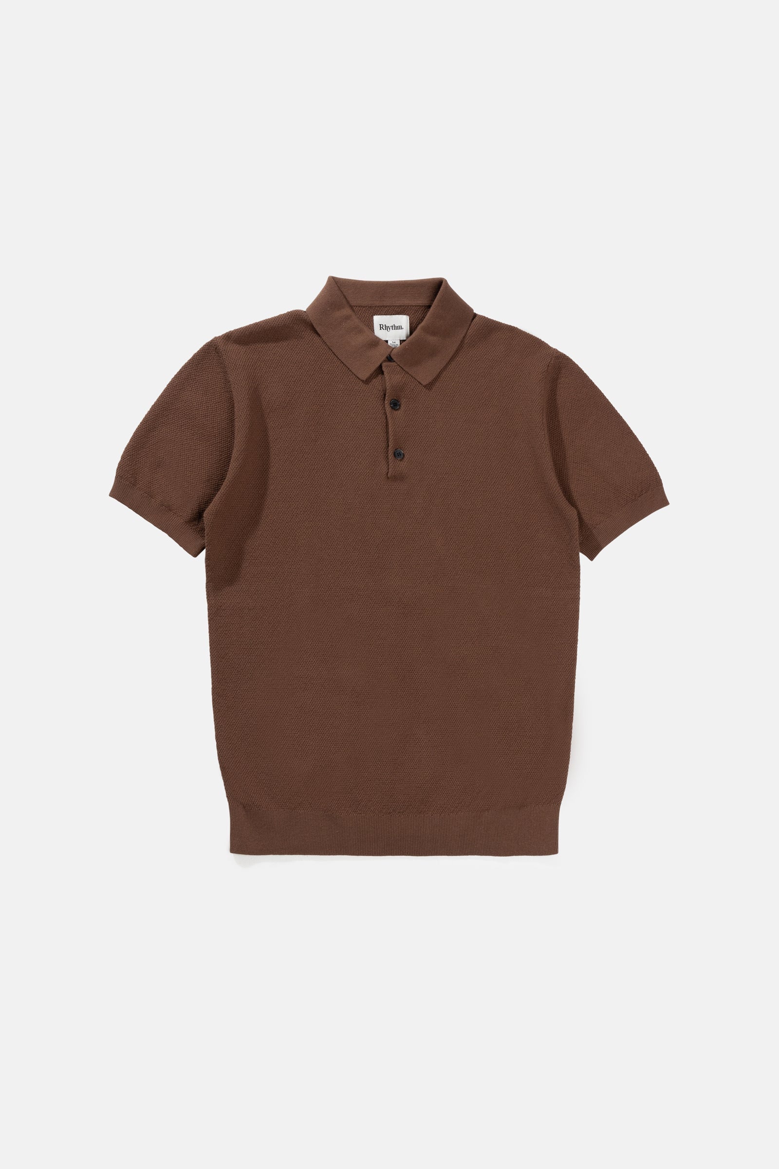 Textured Knit Ss Polo Brown – Rhythm US