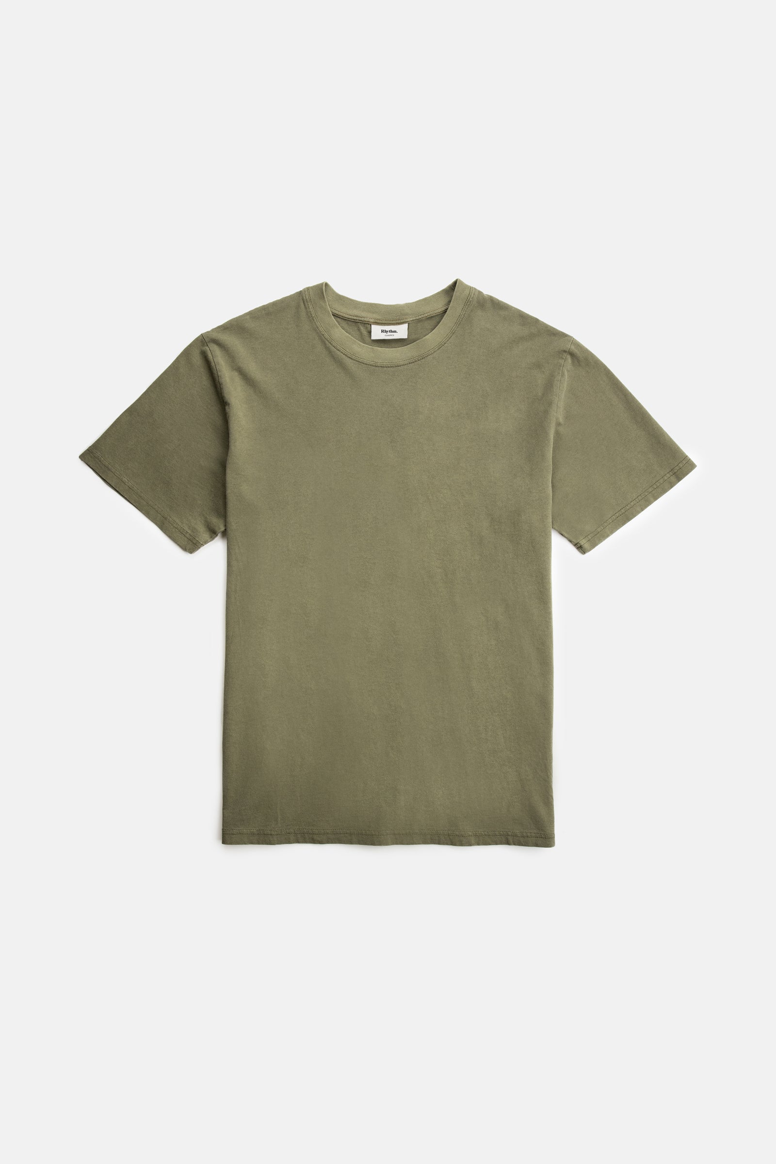 Cotton Vintage Washed Heavy Weight Short Sleeve T-Shirt Green – Rhythm US