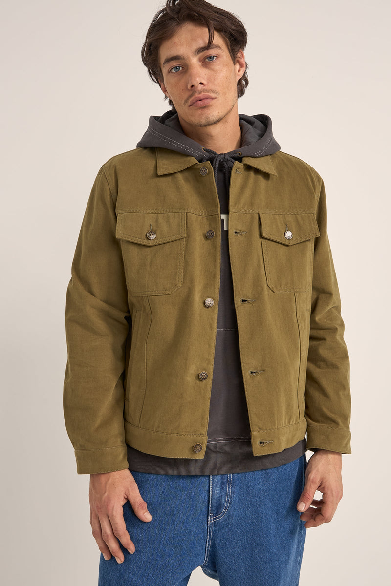 Brushed Twill Trucker Olive