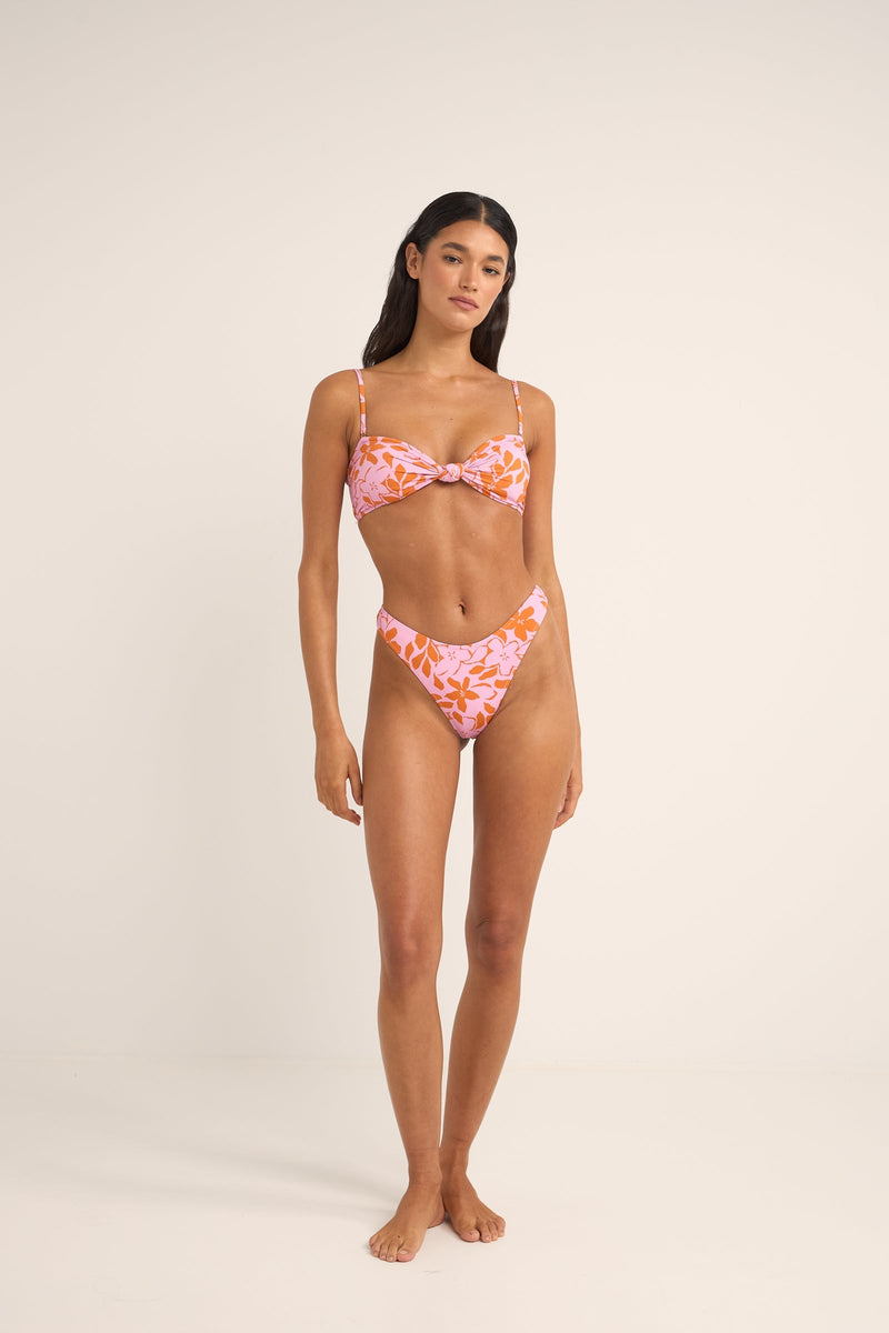 Bora Bora Knotted Bandeau Top Pink