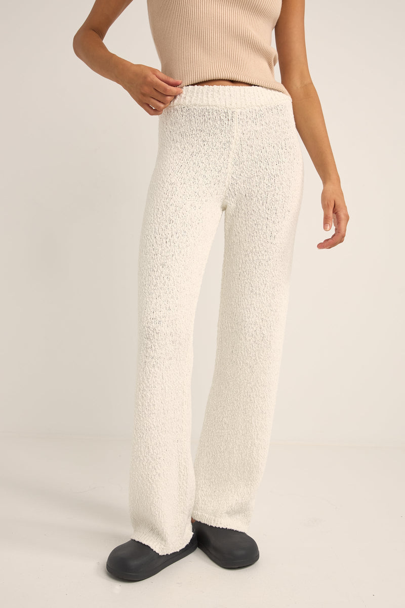 Adele Knit Pant White