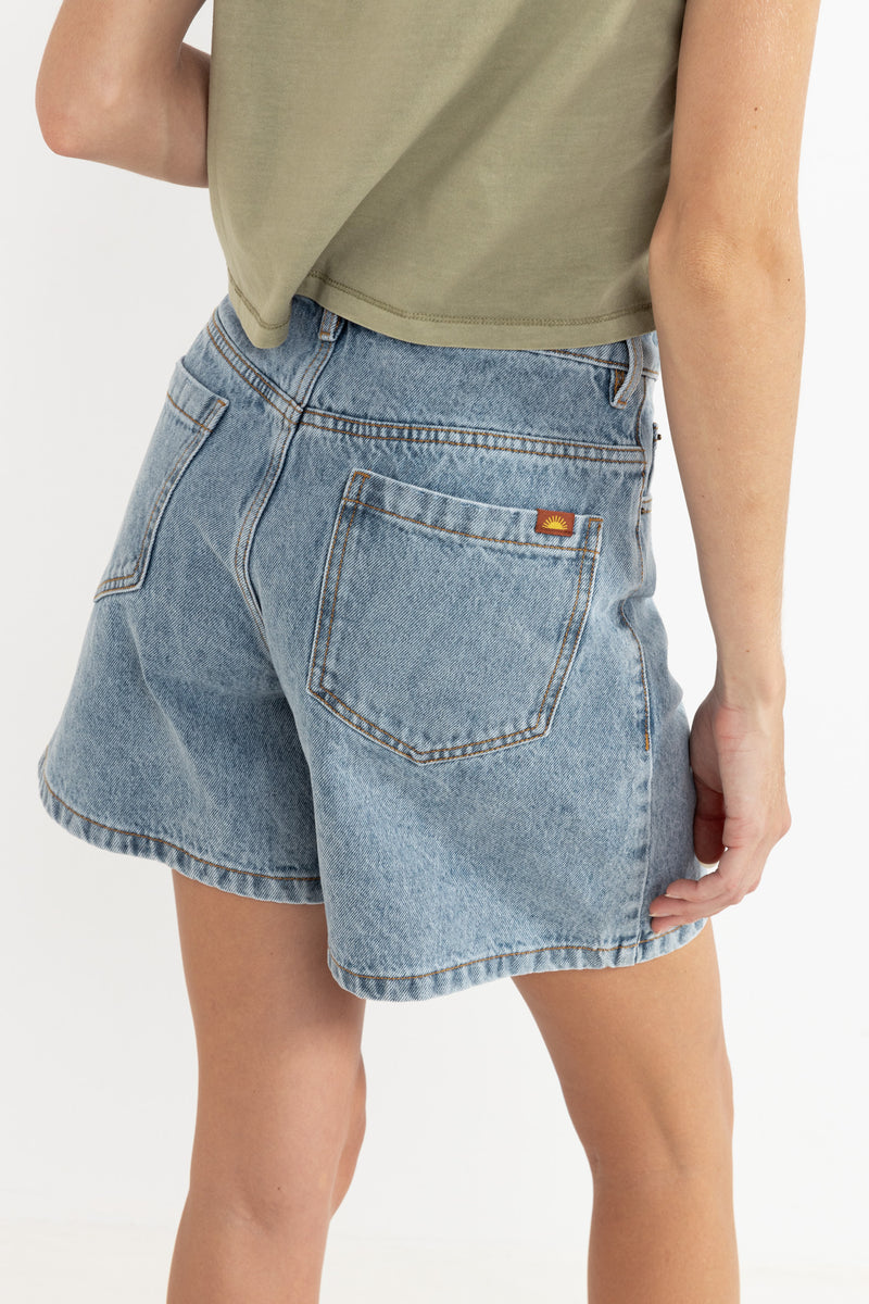 Escape Denim Short Washed Blue