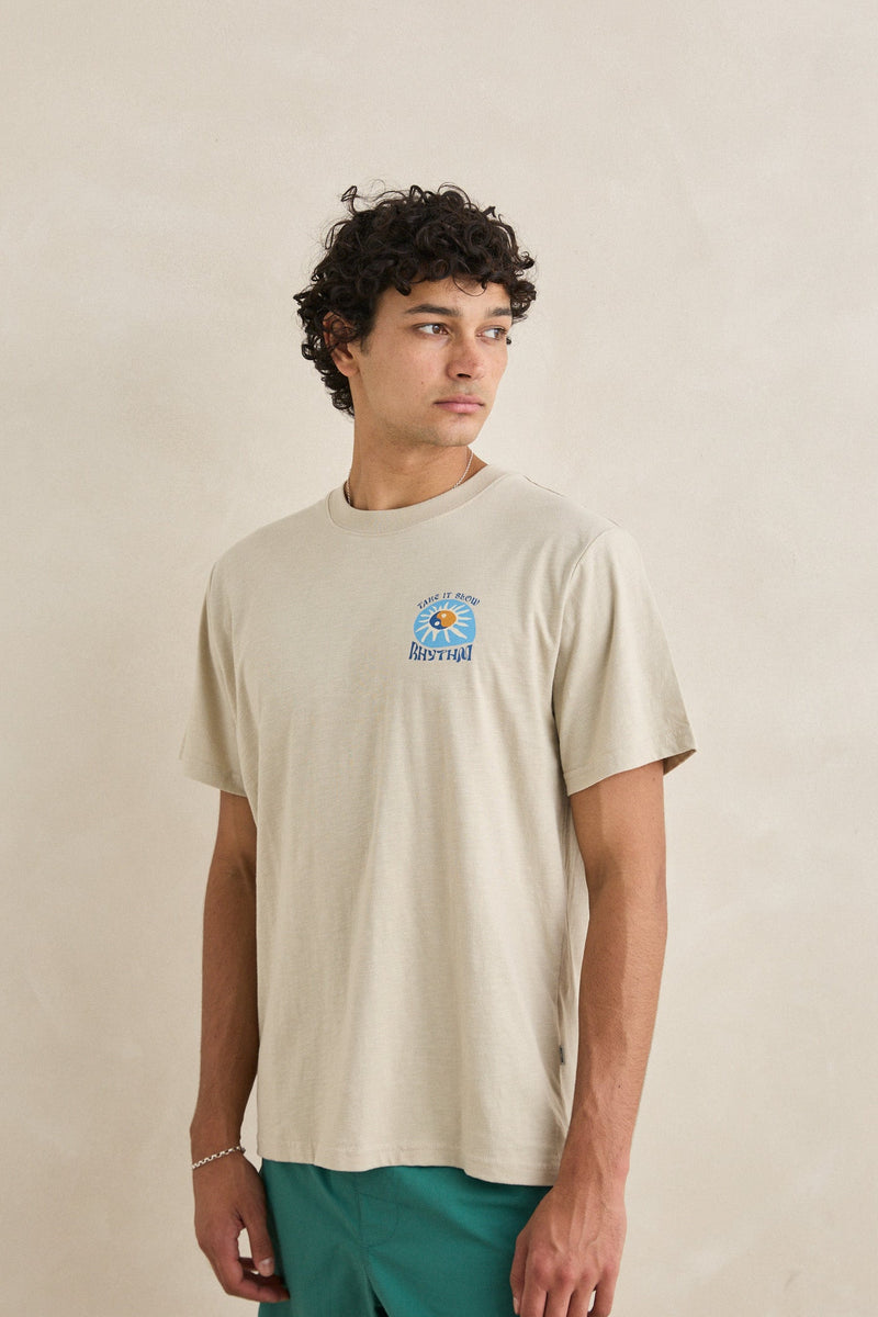 Slow Down Slub Ss T-Shirt Moonrock – Rhythm US