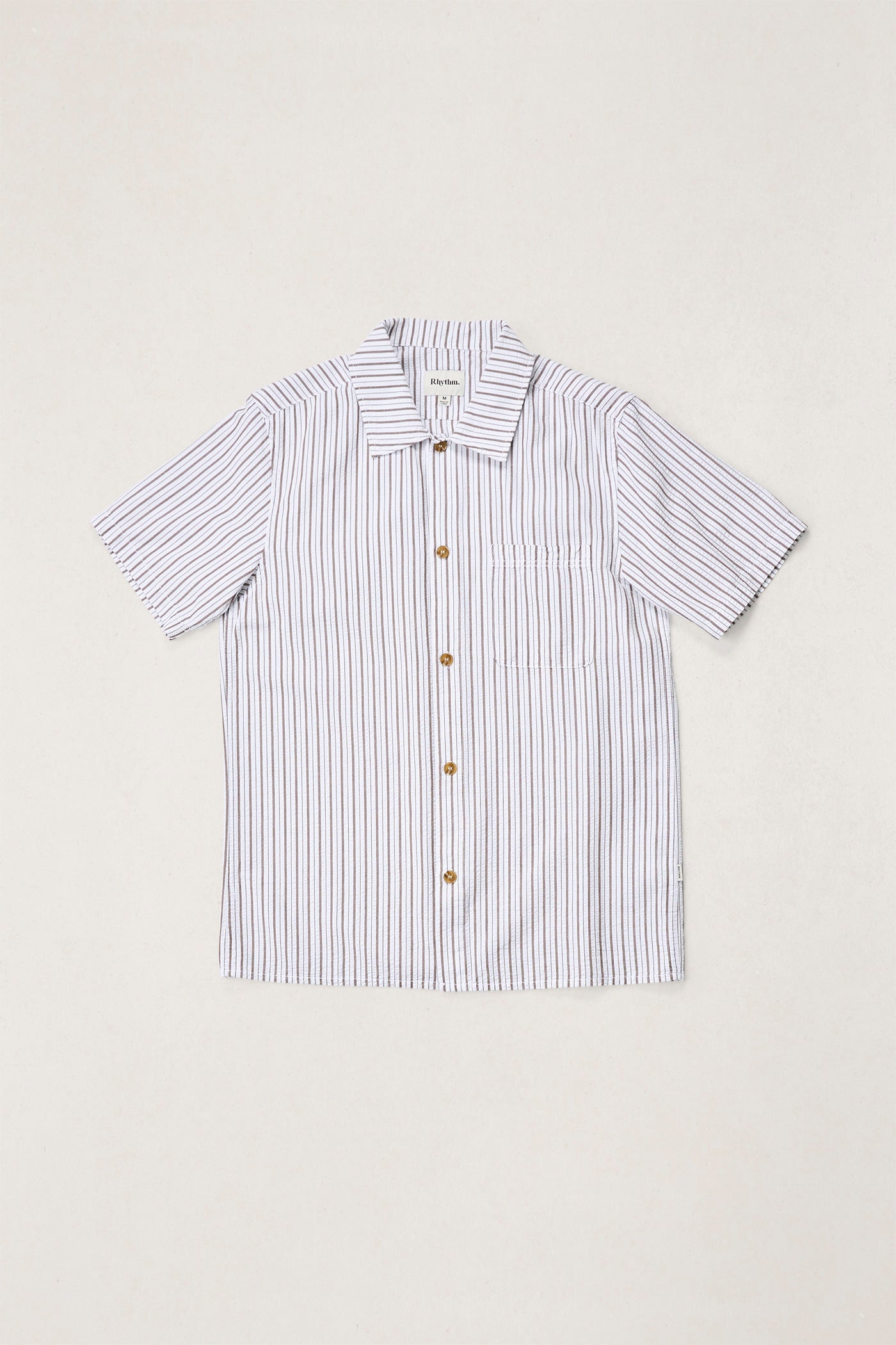 Seersucker Stripe Ss Shirt Cedar – Rhythm US