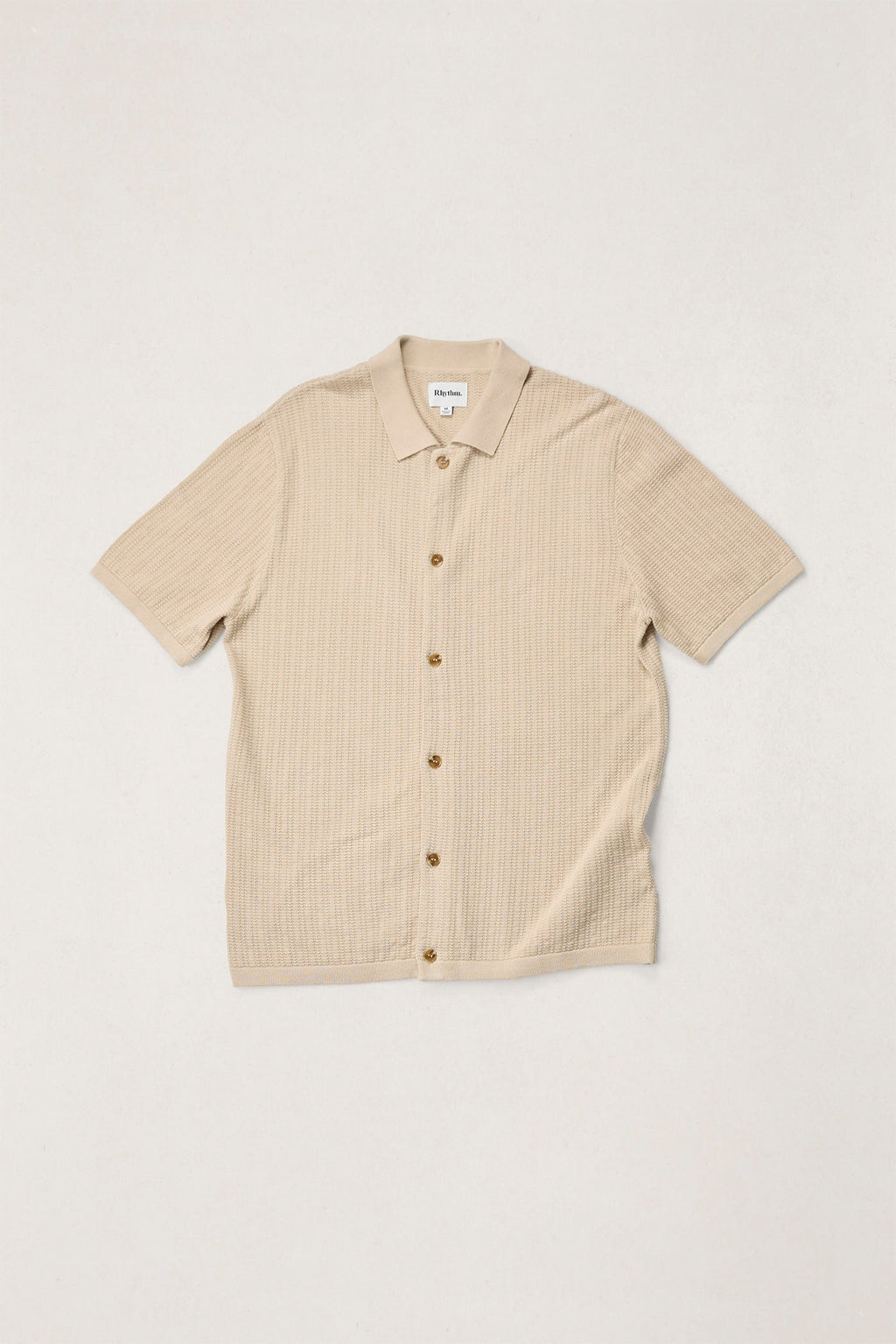 Textured Knit Ss Shirt Stone – Rhythm US