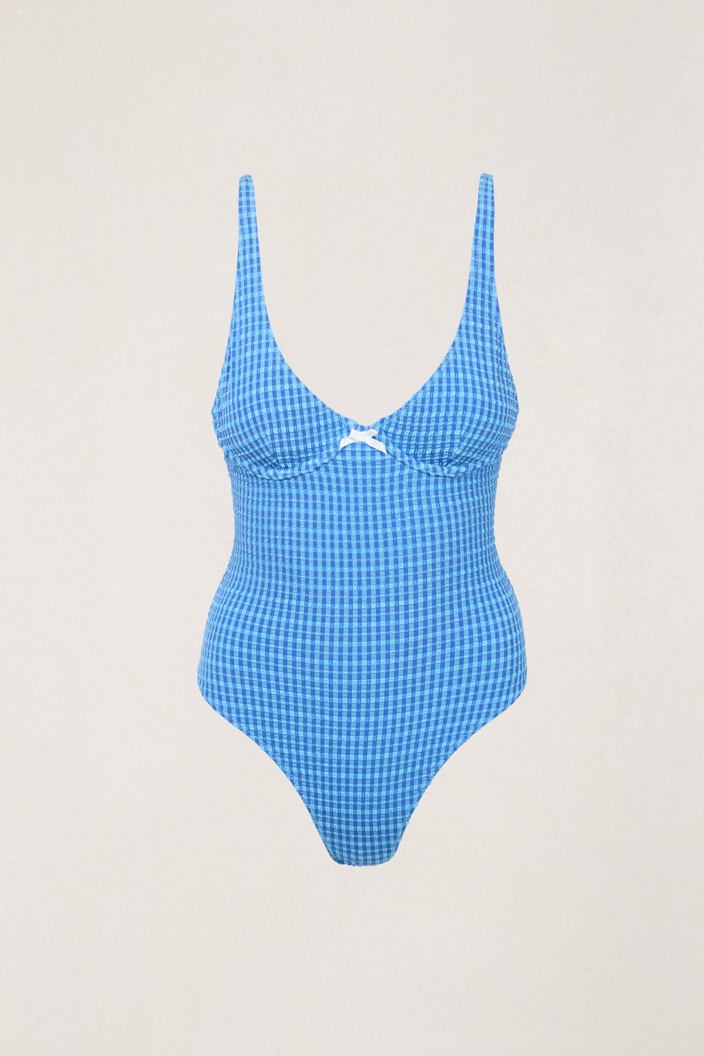 Lola Check Underwire One Piece Blue – Rhythm US