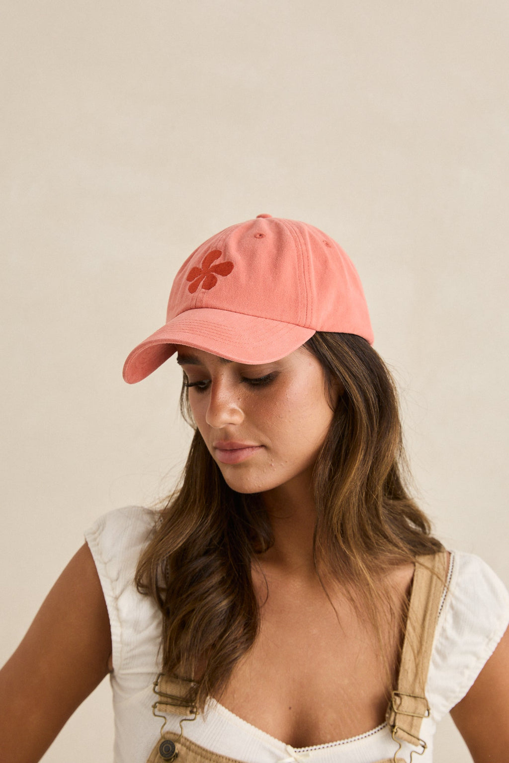 Melia Floral Cap Dusty Red – Rhythm US