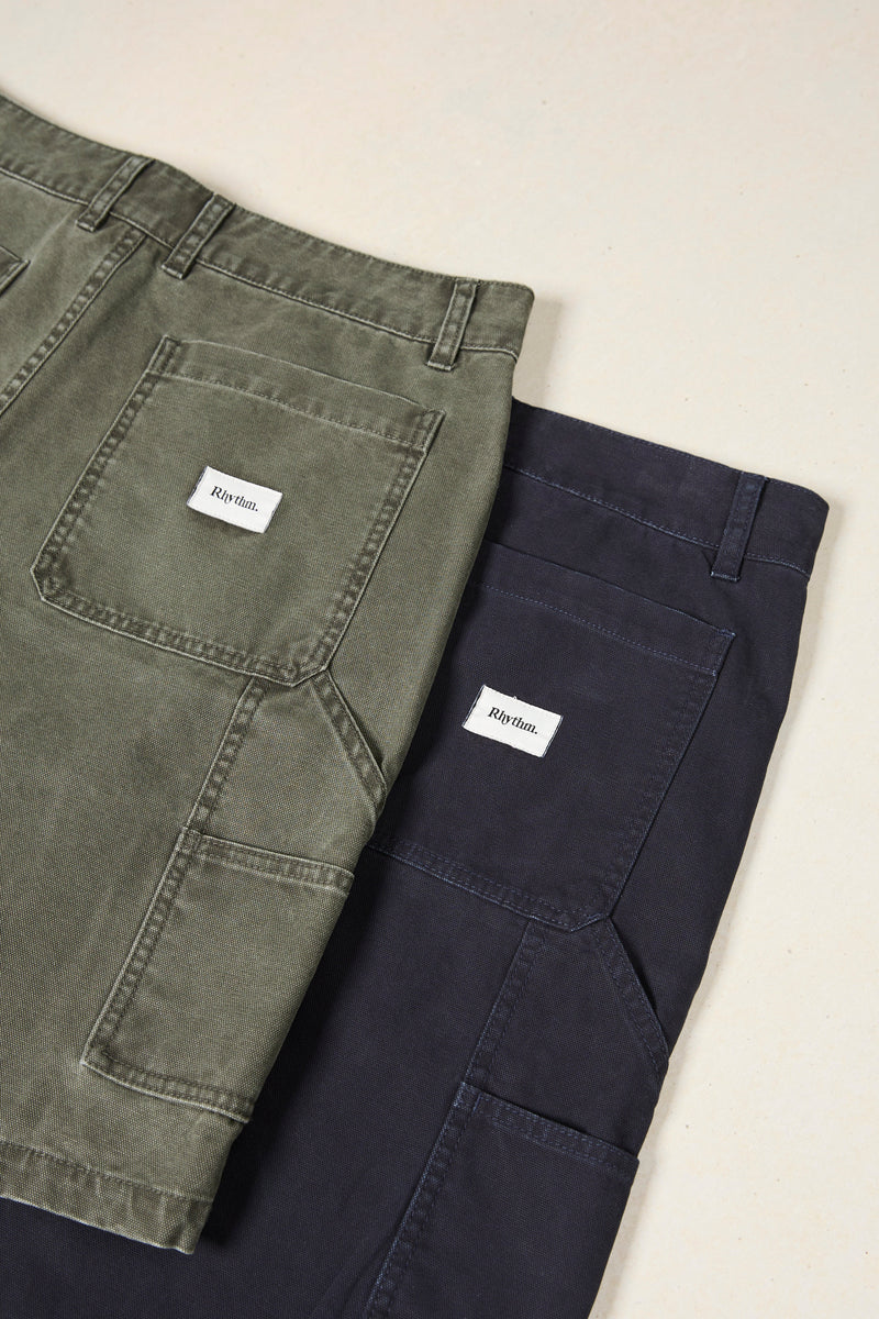 Washed Canvas Short Olive