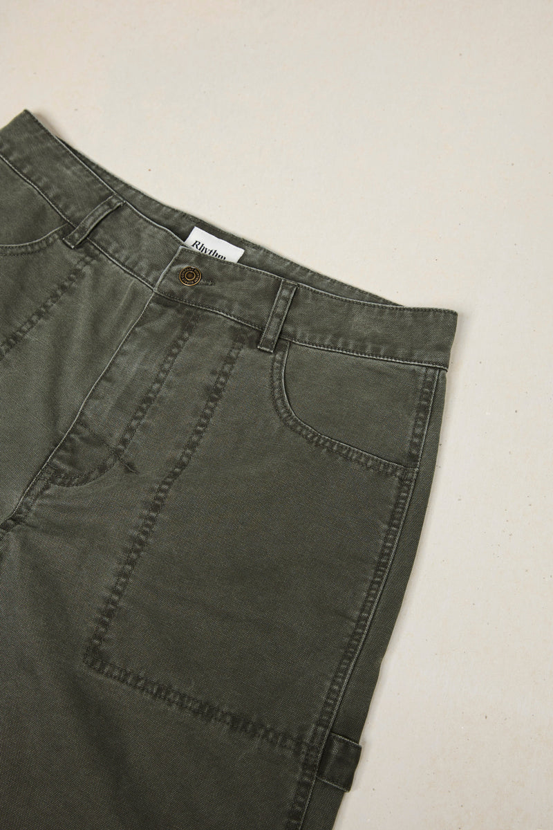Washed Canvas Short Olive