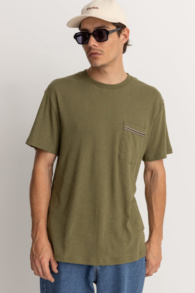 Linen Ss T Shirt Olive