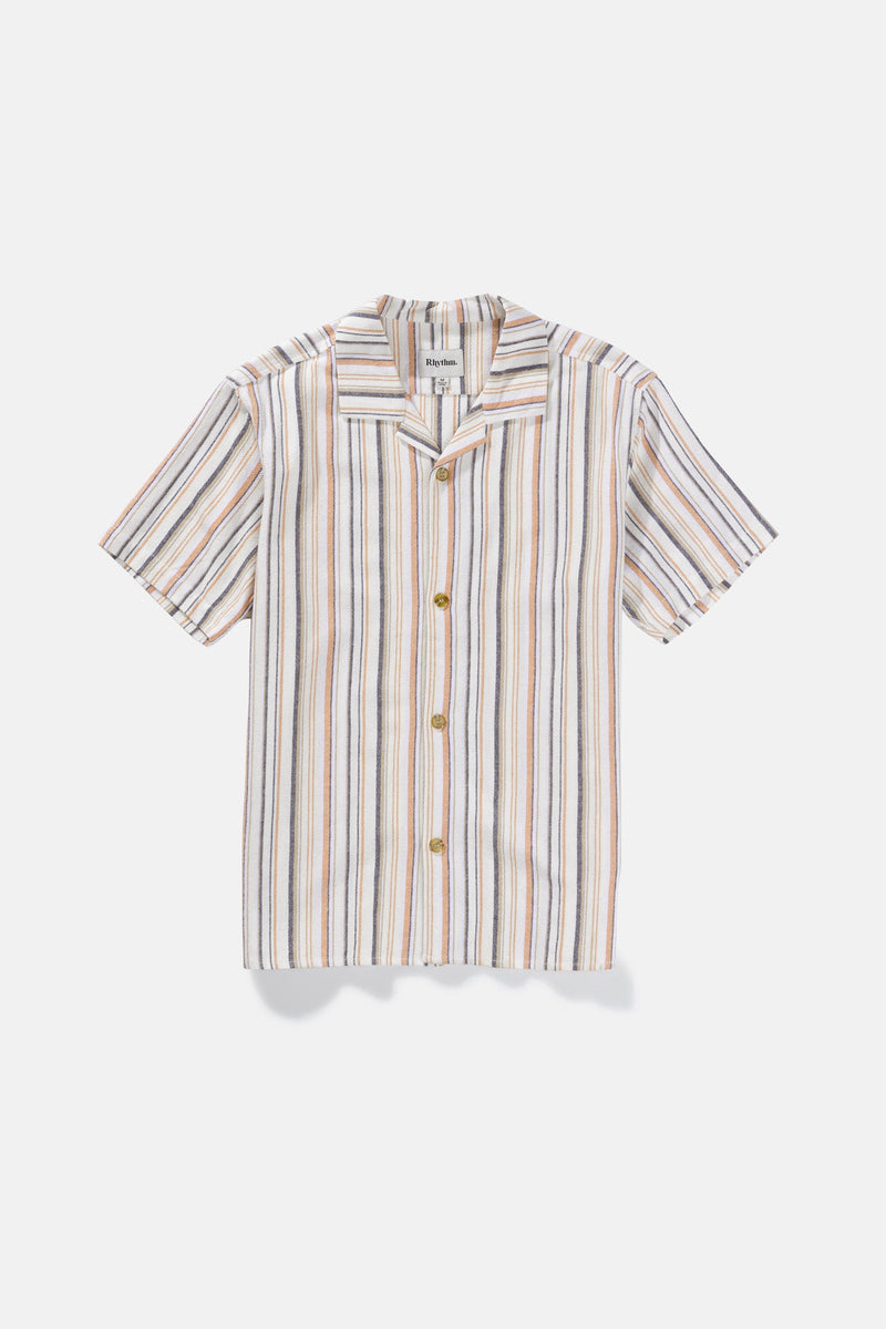 Vacation Stripe Ss Shirt Natural