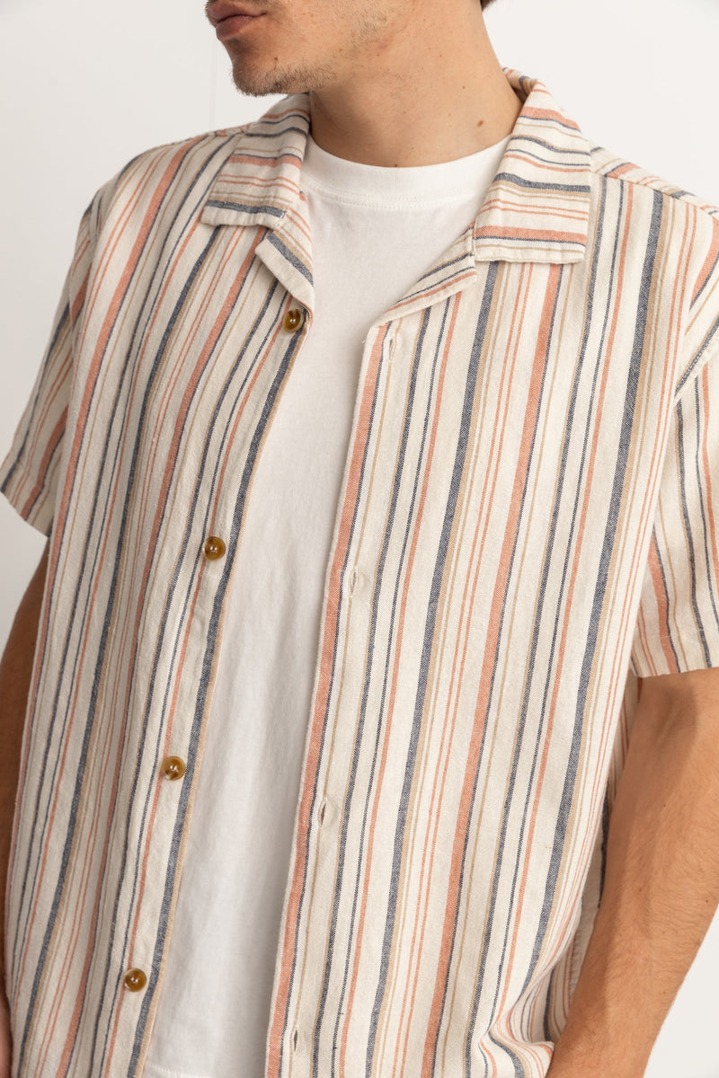 Vacation Stripe Ss Shirt Natural