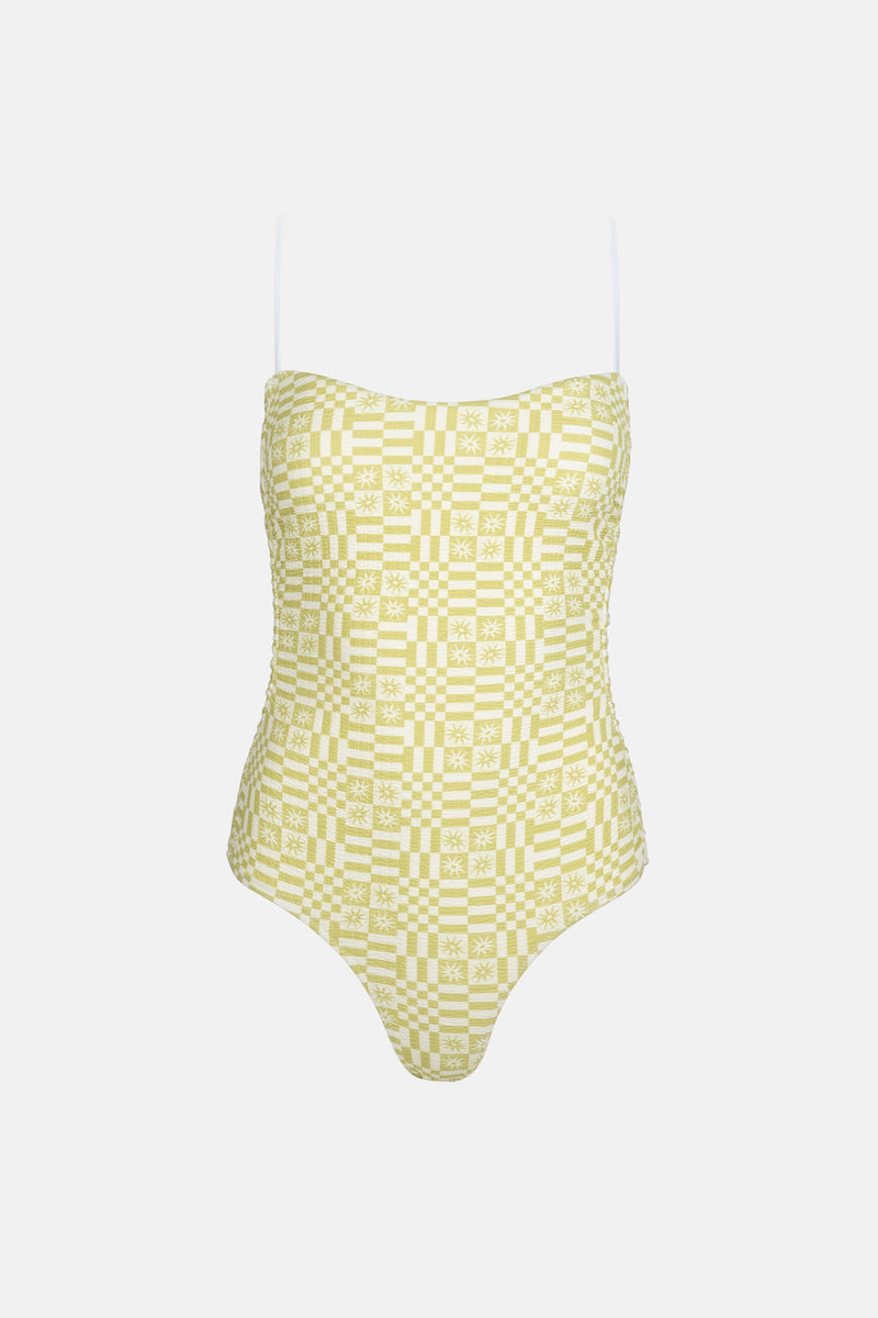 Horizon Scrunched Side One Piece Palm