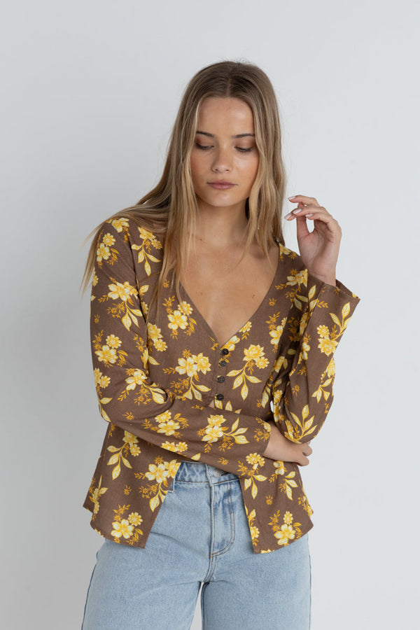Anika Floral Long Sleeve Top