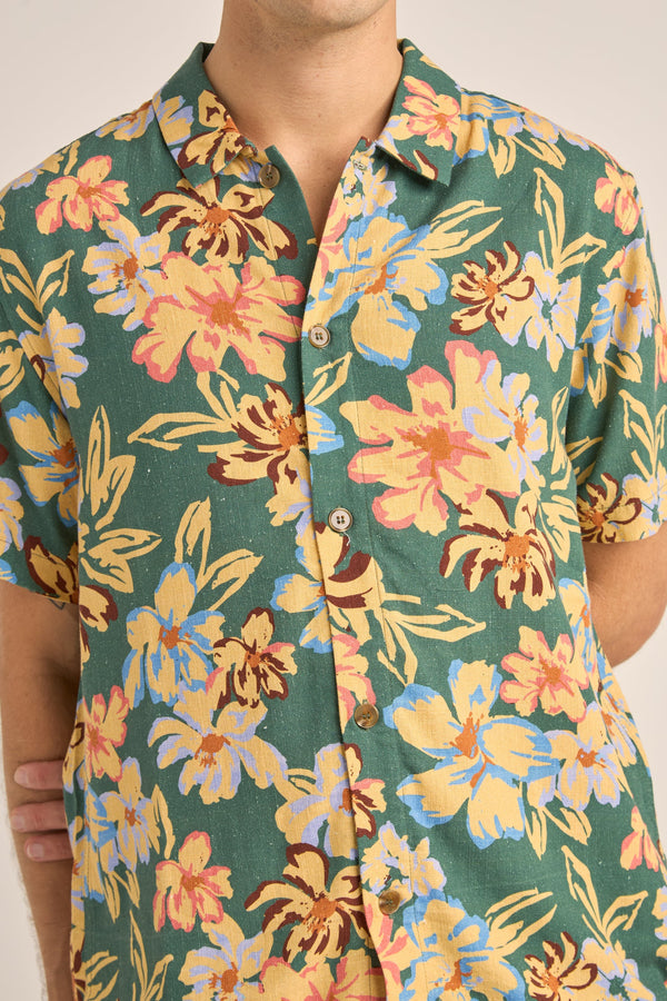 Holiday Floral Ss Shirt Jungle