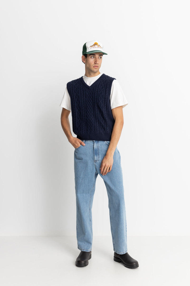 Mohair Knit Vest Navy