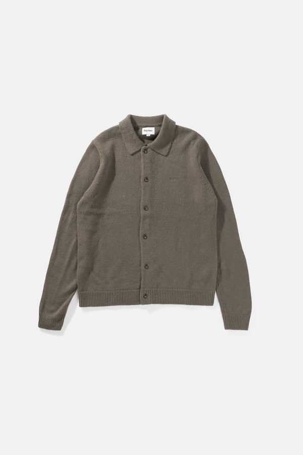 Mohair Button Up Knit Olive
