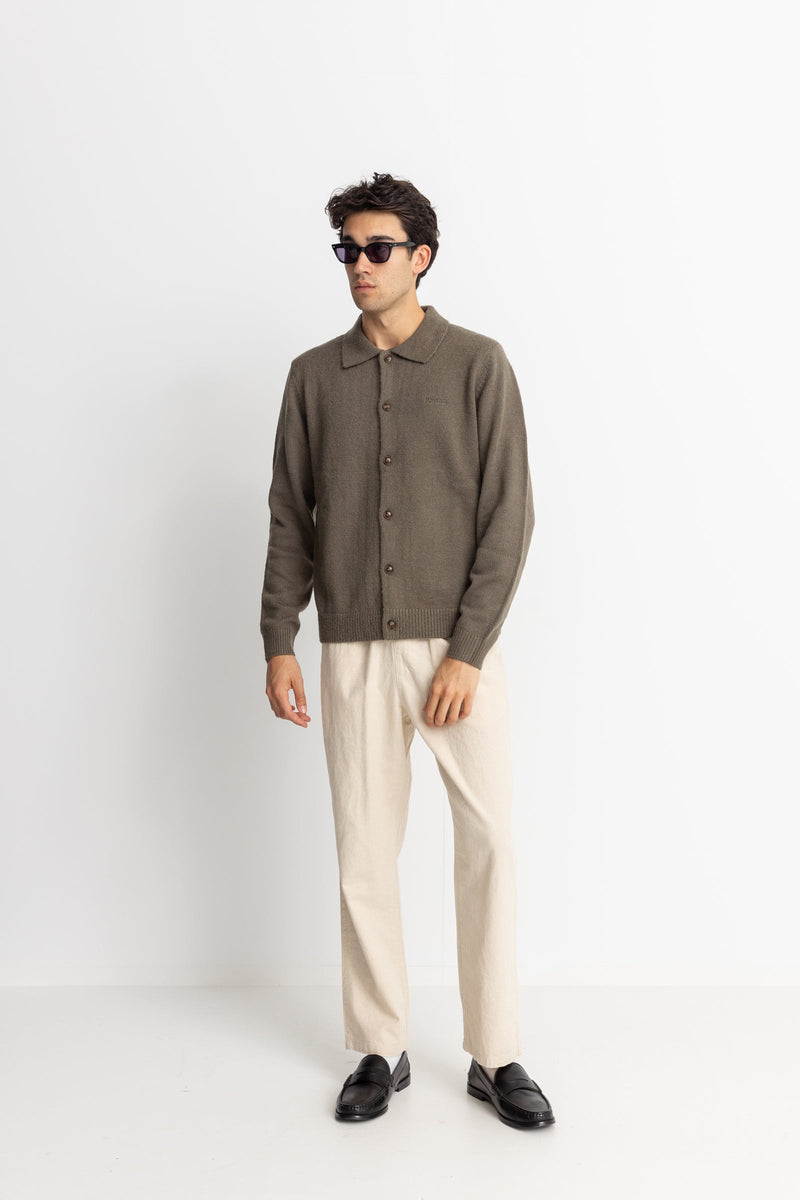 Mohair Button Up Knit Olive