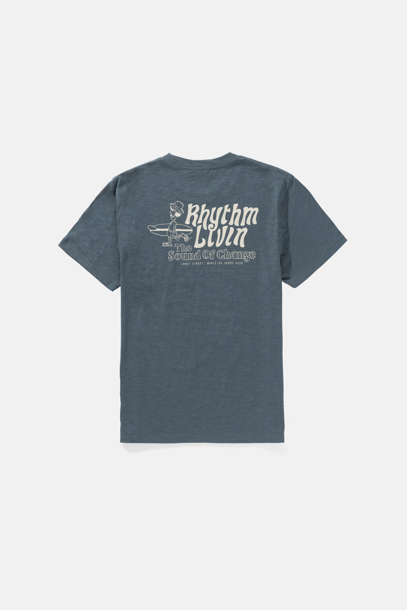 Livin Slub Ss T-Shirt Slate