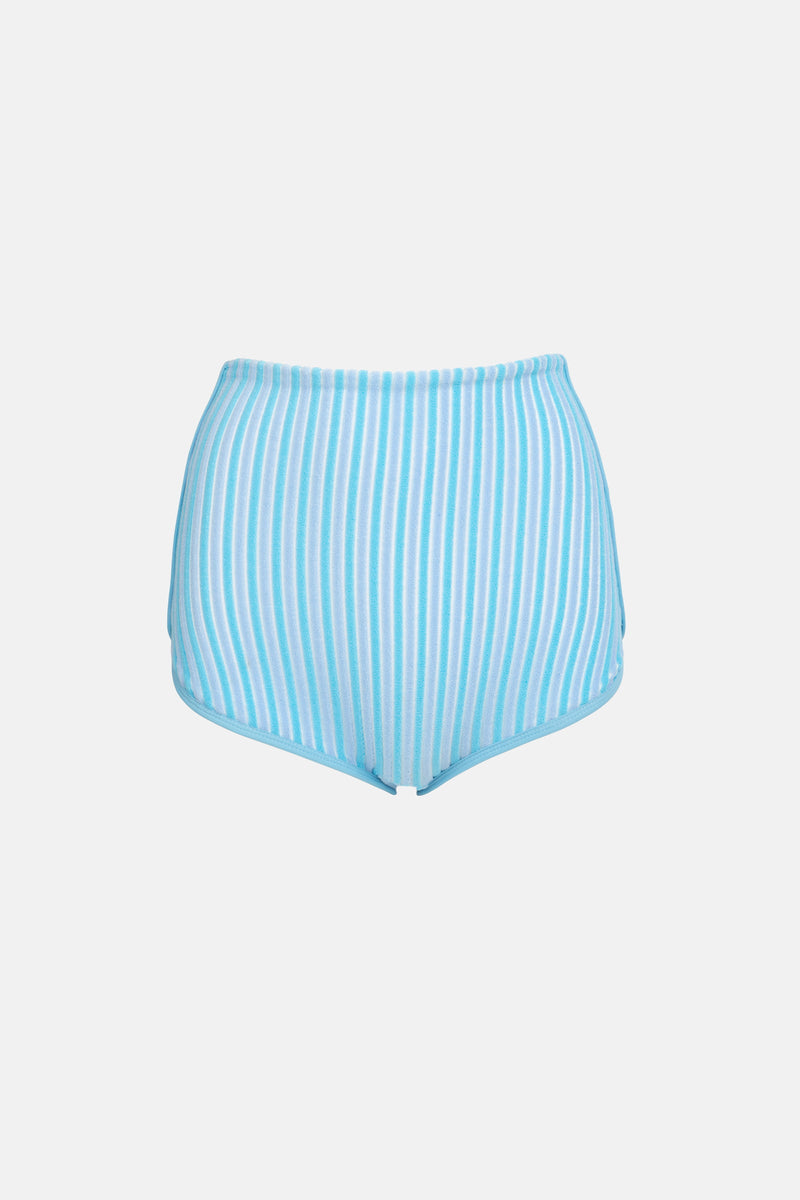 Terry Sands Stripe Boyleg Pant Blue