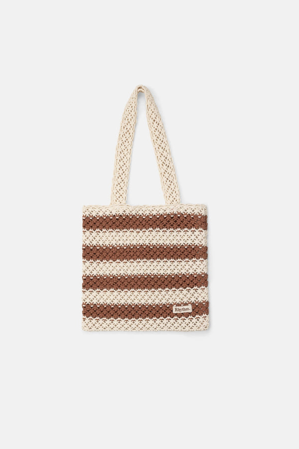 Cove Stripe Crochet Tote Bag