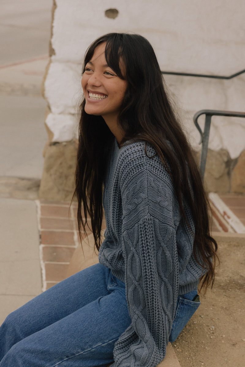 Stanley Cable Knit Slate