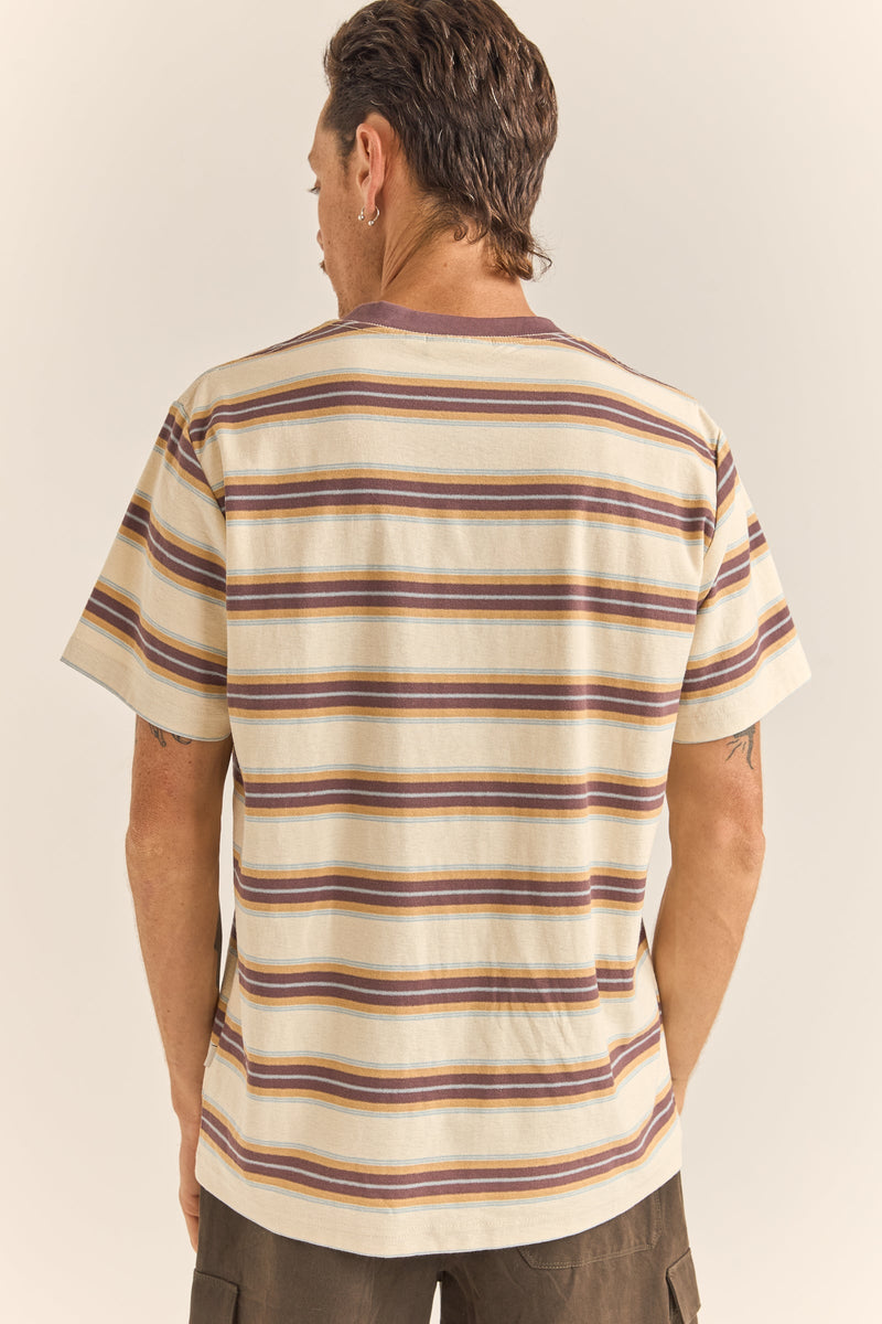 Everyday Stripe Ss T-Shirt Latte