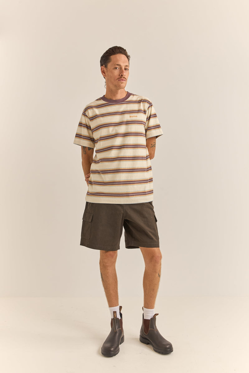 Everyday Stripe Ss T-Shirt Latte