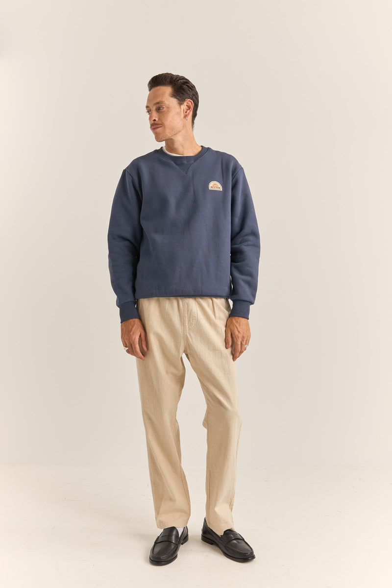 Heavyweight Fleece Crew Indigo