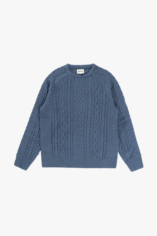 Mohair Fishermans Knit Slate