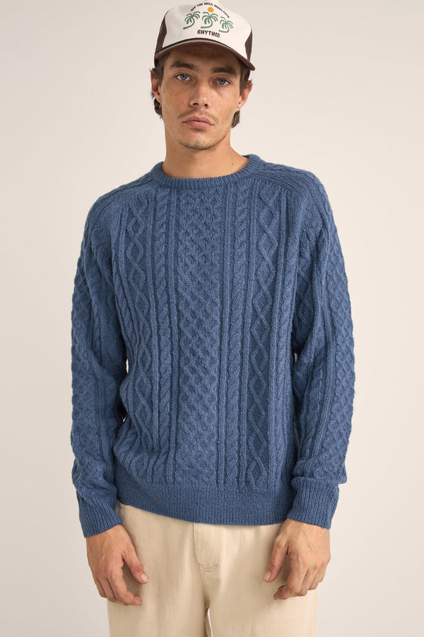 Mohair Fishermans Knit Slate