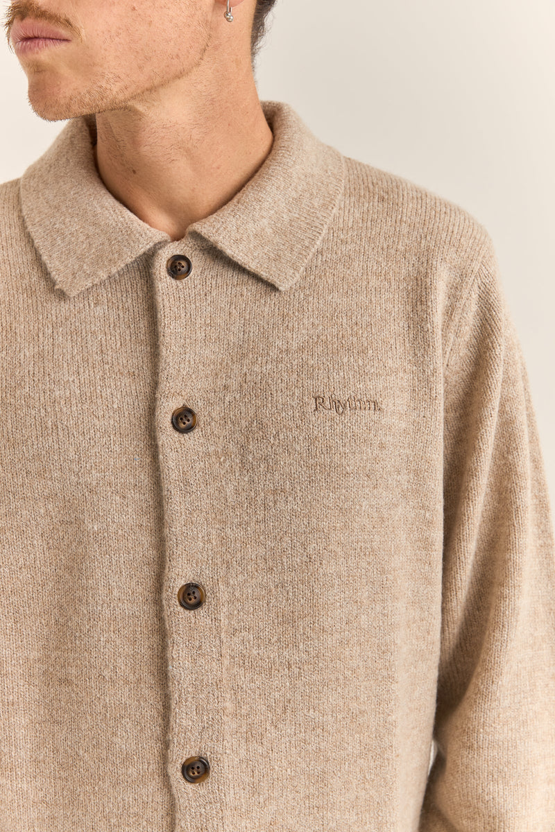 Mohair Button Up Knit Natural