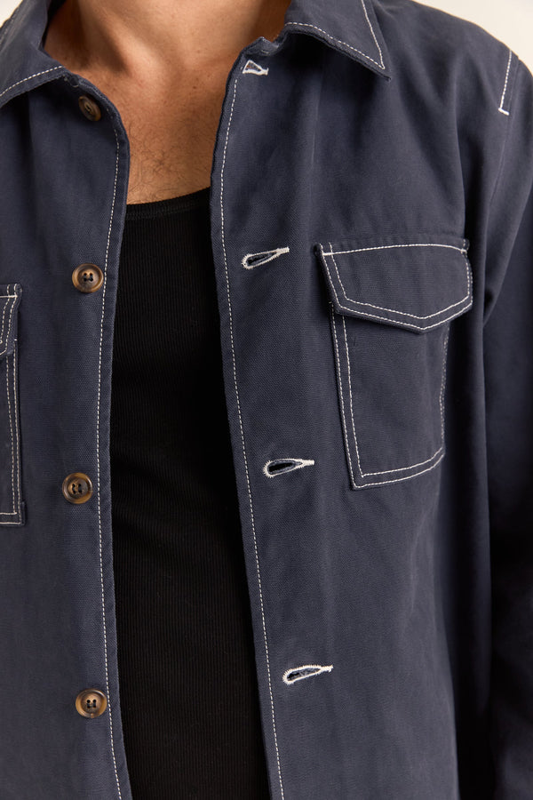 Canvas Overshirt Indigo