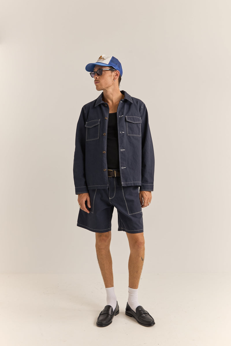 Canvas Overshirt Indigo