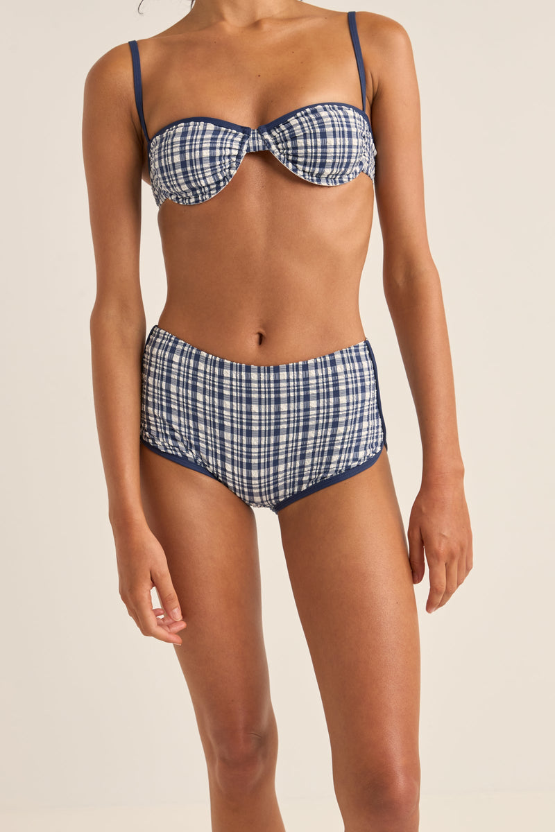 London Check Mini Boyshort Pant Navy