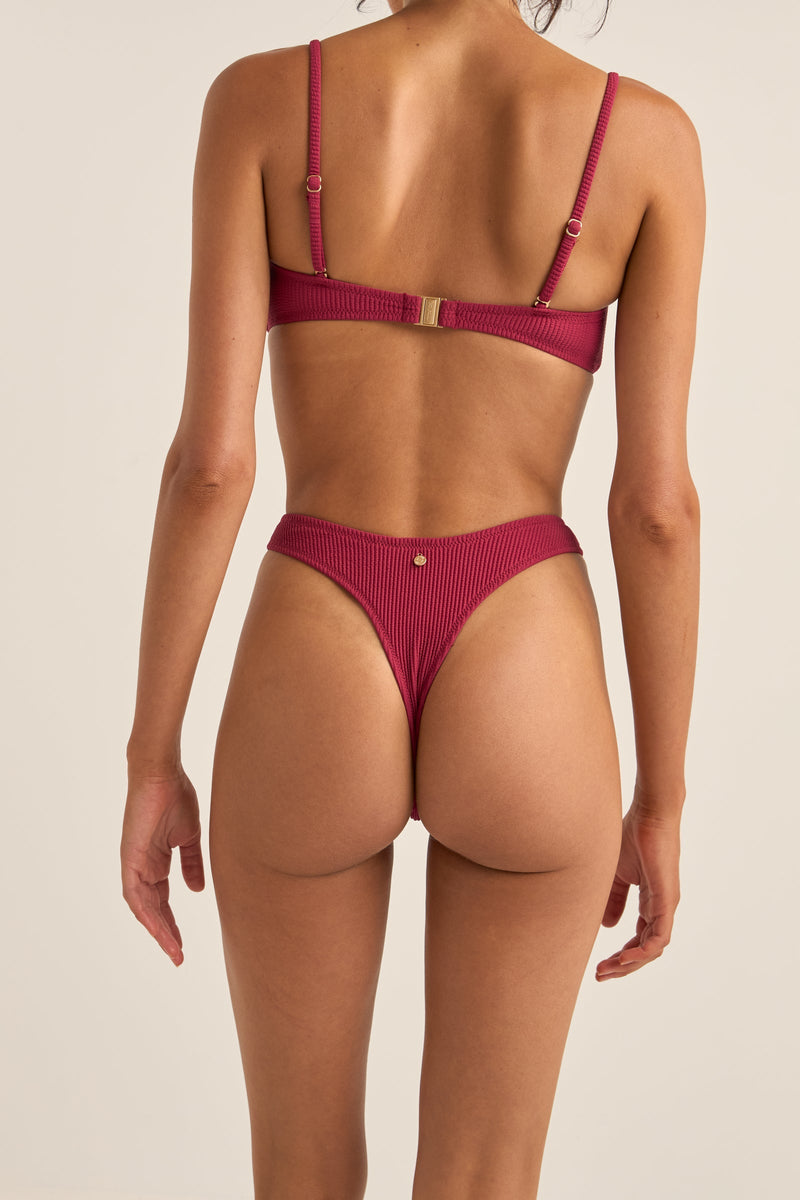 Isla Rib Skimpy Pant Sangria