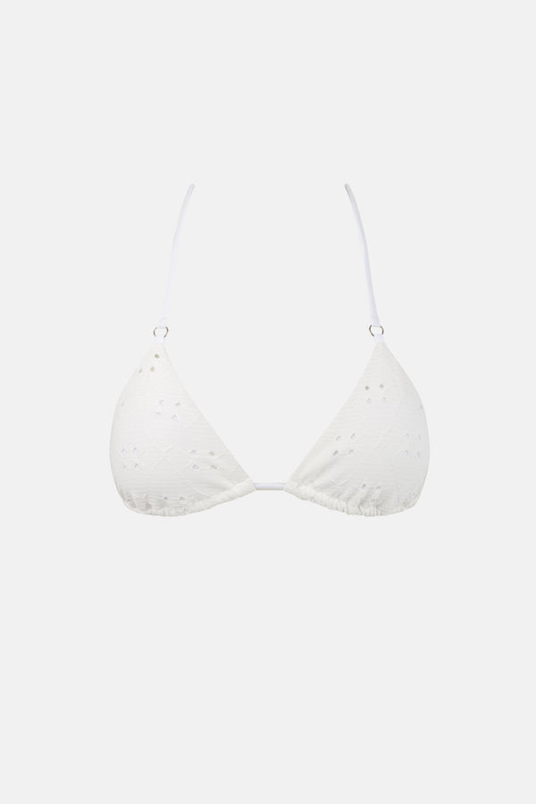 Brighton Eyelet Slide Tri Top Ivory