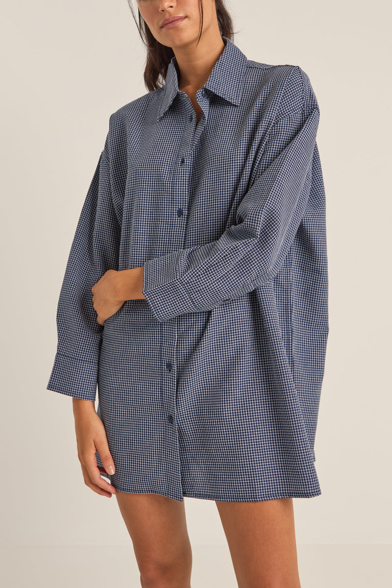 Shirt Dress Navy