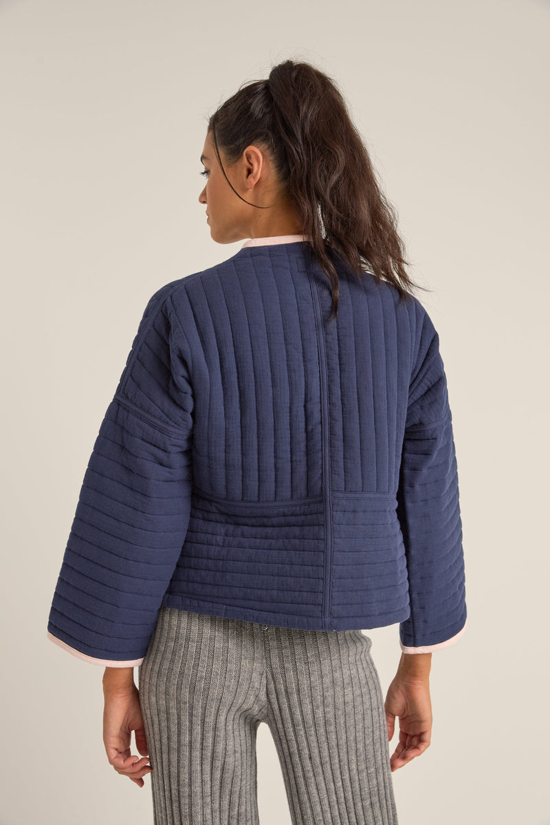 Jyoti Quilted Jacket Navy