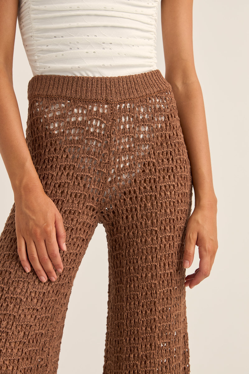 Dune Wide Leg Pant Chocolate