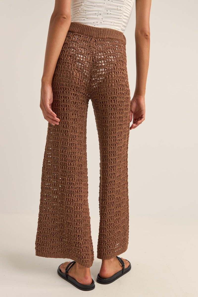 Dune Wide Leg Pant Chocolate