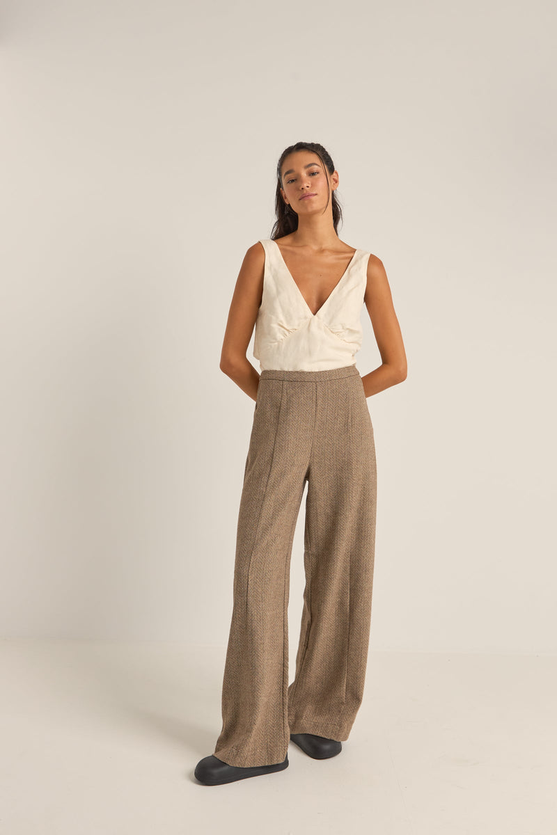 Whitehaven Wide Leg Pant Chocolate