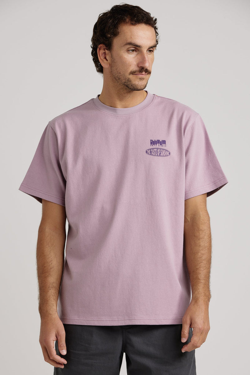 Heavy Vintage Block Ss T-Shirt Mauve