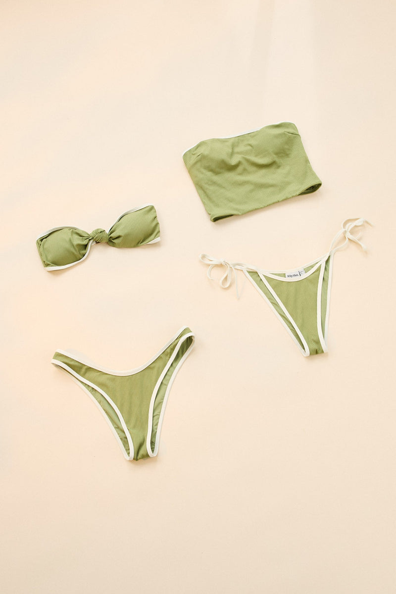 Benni Rib Hi Cut Pant Moss